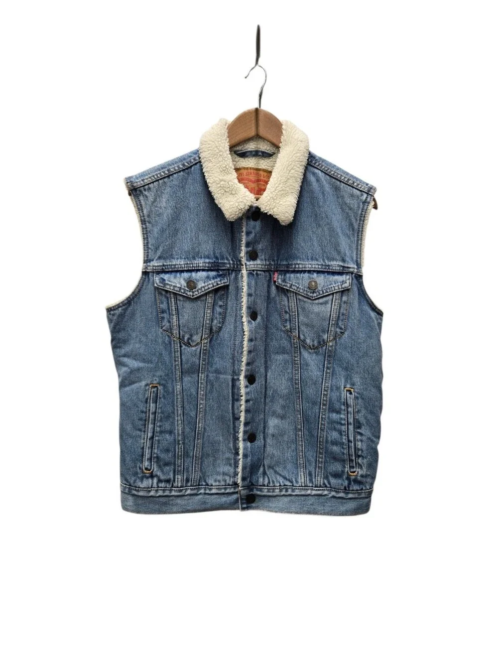Levi's Denim Sherpa Trucker Vest